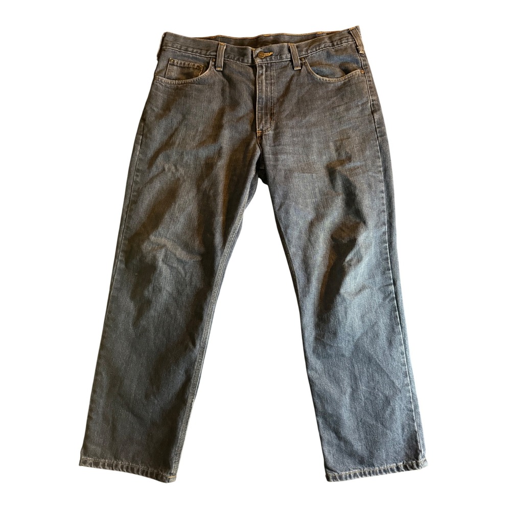 Carhartt 101483 Relaxed Fit Jeans Mens 38x30 Blue Denim Workwear